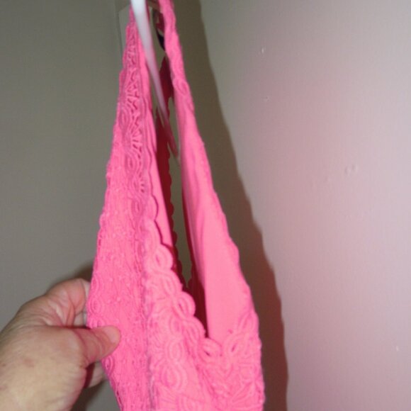 Alice + Olivia designer Pink Fit & Flare Lace Dress SIZE 0 New w/o Tags - Picture 8 of 11